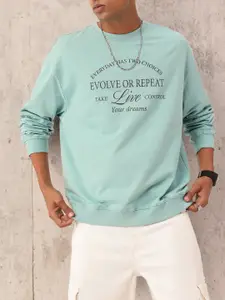 Kook N Keech Typography Printed Cotton Terry Relaxed Fit Sweatshirt