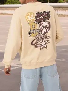 Kook N Keech Printed Cotton Terry Relaxed Fit Sweatshirt