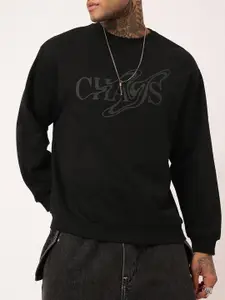 Kook N Keech Typography Printed Cotton Terry Relaxed Fit Sweatshirt