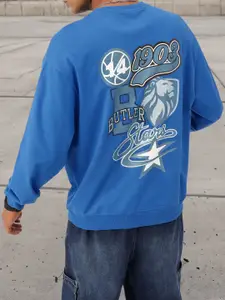 Kook N Keech Printed Cotton Terry Relaxed Fit Sweatshirt