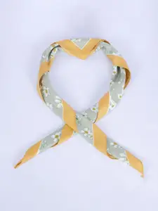 Beau Design Women Floral Printed Satin Scarf