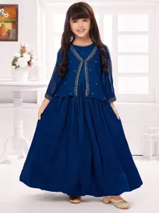 Tiny Kingdom Embellished Georgette Maxi Dress with Jacket