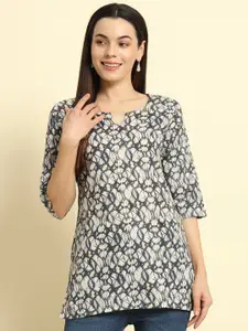Mialo fashion Botanical Printed Pure Cotton Kurti