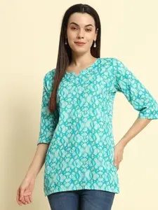 Mialo fashion Botanical Printed Pure Cotton Kurti