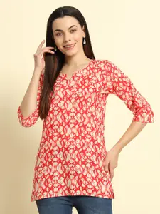 Mialo fashion Botanical Printed Pure Cotton Kurti