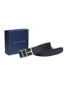 Tommy Hilfiger Men Solid Push Pin Closure Casual Belt