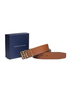 Tommy Hilfiger Men Solid Push Pin Closure Casual Belt