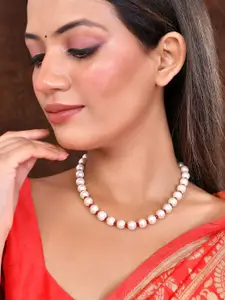 Silvermerc Designs Gold-Plated Beaded Brass Necklace