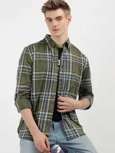 Tommy Hilfiger Men Tartan Checks Checked Cotton Opaque Casual Shirt