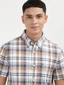 Tommy Hilfiger Men Tartan Checks Checked Slim Fit Opaque Casual Shirt