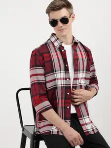 Tommy Hilfiger Men Tartan Checks Checked Cotton Opaque Casual Shirt