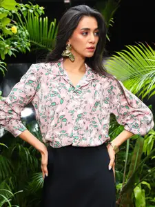 PINACOLADA Women Regular Fit Spread Collar Floral Printed Casual Shirt