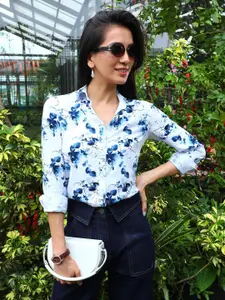 PINACOLADA Women Regular Fit Floral Printed Casual Shirt