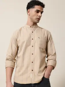 Mr Bowerbird Men Premium Tailored Fit Striped Pure Cotton Casual Shirt