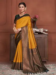 Anouk Woven Design Striped Zari Kanjeevaram Saree