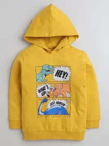 BUMZEE Boys Cotton Printed Hooded Sweatshirt