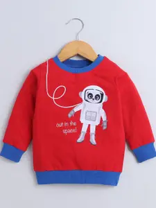 BUMZEE Boys Printed Full Sleeves Cotton Sweatshirt