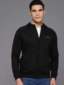 Louis Philippe Brand-Logo Print Hooded Sweatshirt