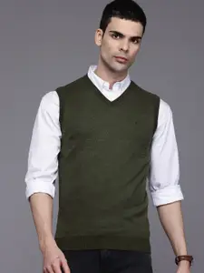 Louis Philippe V-Neck Knitted Sweater Vest