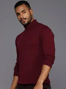 Louis Philippe Men Cotton Turtle Neck Pullover Sweater