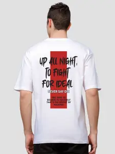 ADRO Men Graphic Printed Drop-Shoulder Sleeves Cotton Oversized T-Shirt