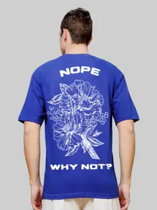 ADRO Men Graphic Printed Drop-Shoulder Sleeves Cotton Oversized T-shirt