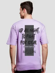 ADRO Men Graphic Printed Drop-Shoulder Sleeves Cotton Oversized T-Shirt