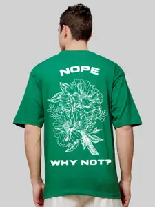 ADRO Men Graphic Printed Drop-Shoulder Sleeves Cotton Oversized T-Shirt