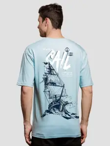 ADRO Men Printed V-Neck T-shirt