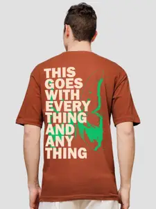 ADRO Men Graphic Printed Round Neck Cotton Oversized T-Shirt