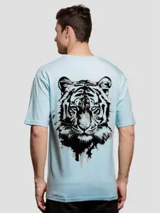 ADRO Men Graphic Printed Round Neck Cotton Oversized T-Shirt