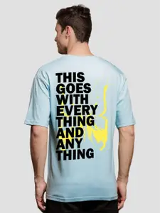 ADRO Men Graphic Printed Drop-Shoulder Sleeves Cotton Oversized T-shirt