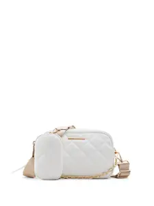 ALDO Women Structured White Cross Body with Quilted