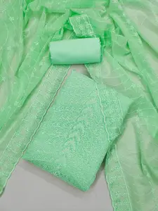 Panzora Floral Embroidered Unstitched Dress Material