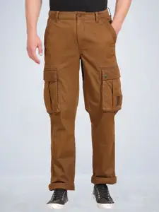 t-base Men Solid Regular Fit Cargo Trousers