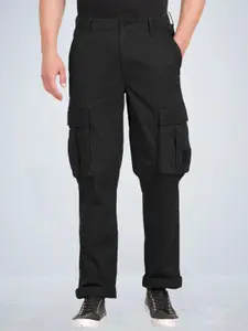 t-base Men Solid Regular Fit Cargos Trousers