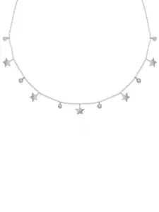 JUPRA Silver Solid Star Queen 925 Sterling Silver Necklace
