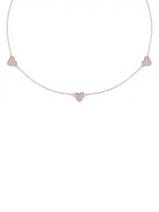 JUPRA Rose Gold Everlasting Love Heart 925 Sterling Silver Necklace