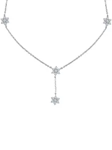JUPRA Silver Floral Y Drop 925 Sterling Silver Necklace