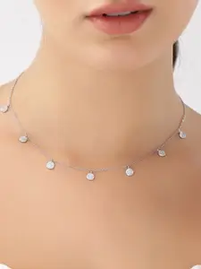 JUPRA Silver Multi Round Charms 925 Sterling Silver Necklace