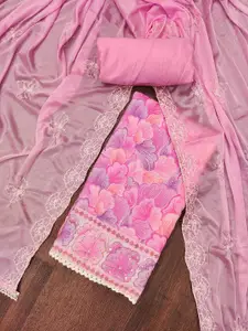 KALINI Embroidered Pure Cotton Unstitched Dress Material