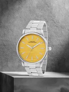 French Connection Men Embellished Dial & Stainless Steel Bracelet Style Straps Analogue Watch FCN091YSM