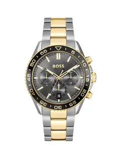 BOSS Men Runner Stainless Steel Bracelet Style Straps Analogue Chronograph Watch 1514144
