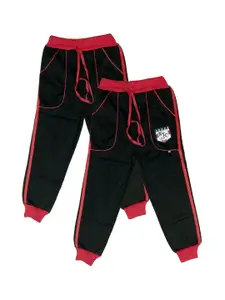 BAESD Boys Pack Of 2 Relaxed Fit Mid- Rise Joggers Track Pants