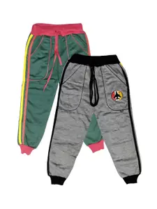 BAESD Boys Pack of 2 Mid- Rise Joggers Track Pants