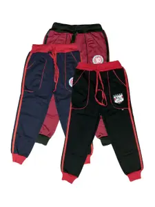 BAESD Boys Pack of 3 Mid- Rise Regular Fit Joggers