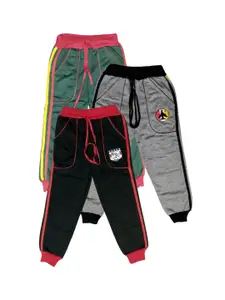 BAESD Pack of 3 Boys Regular Fit Mid-Rise Joggers