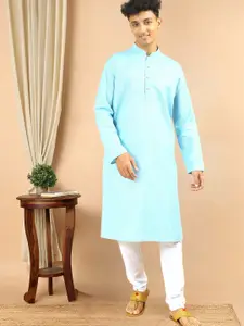 TATTVA Mandarin Collar Regular Kurta with Pyjamas