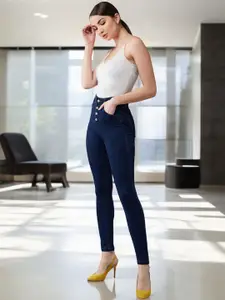 Miss Chase Women Skinny Fit High Rise Regular Length Stretchable Denim Jeans