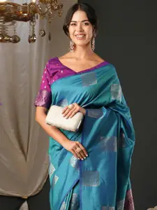 Anouk Woven Design Ethnic Motifs Zari Banarasi Saree